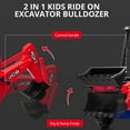 thumbnail image 6 of Luku 4 in 1 Ride on Excavator & Bulldozer, 12V Kids Electric Vehicle with Remote Control, Red And Blue, 6 of 7