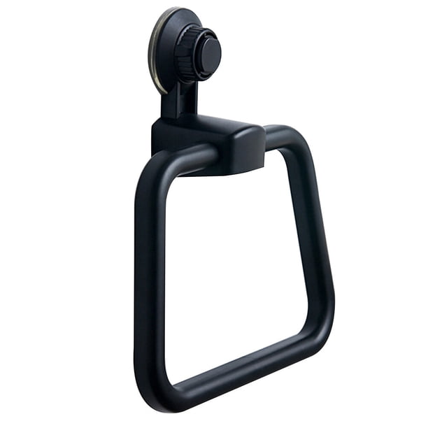 Ganchos con ventosa reutilizables para colgar toallas, para ducha, baño, sala de estar, cocina, antiarañazos, impermeables, resistentes al aceite, color negro