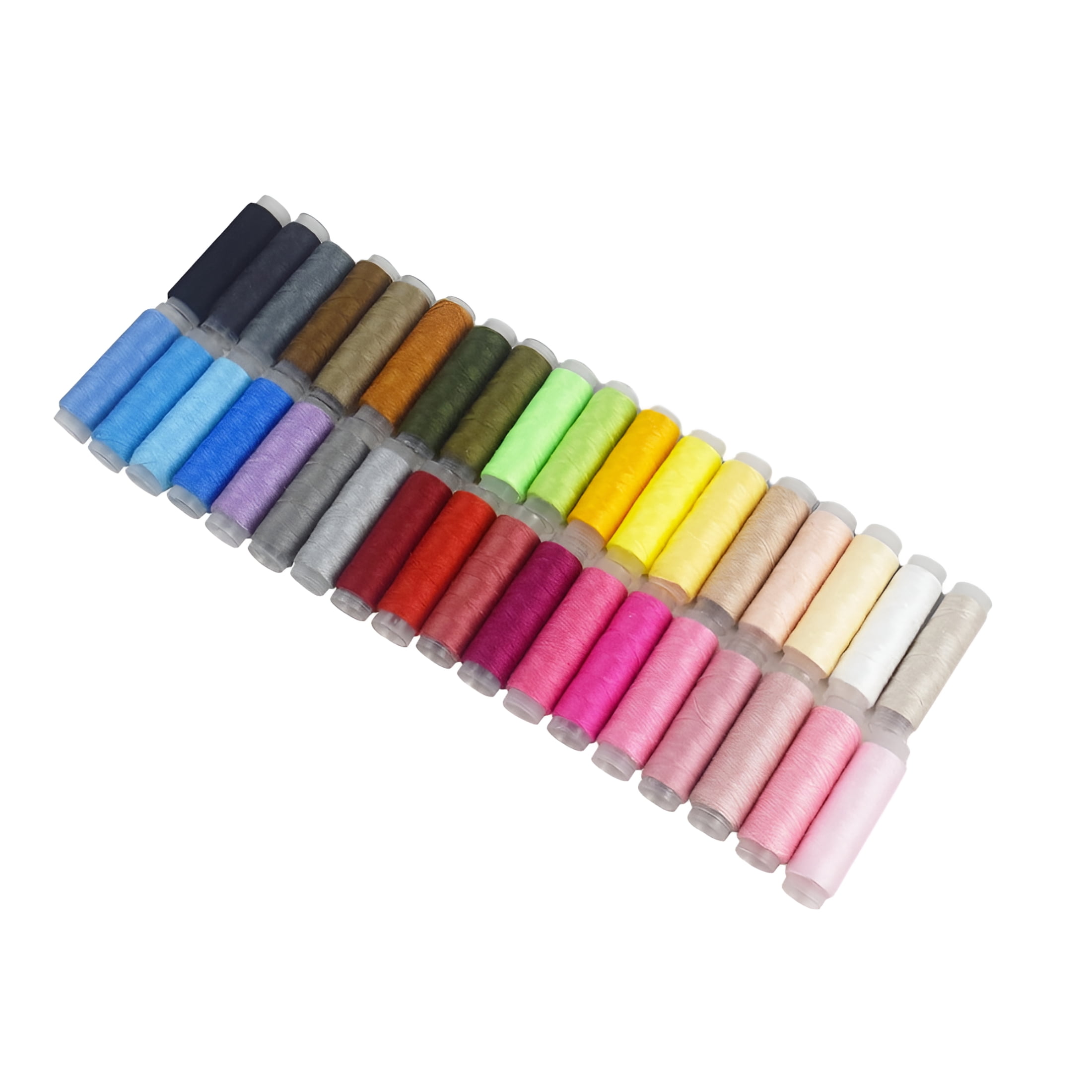 AUQ 2026 New 36Pc Assorted Silk Thread Sewing Threads Spools Multipurpose Sewing Assorted Set for Embroidery,Quilting,Stitching,Crafts,Sewing Projects.