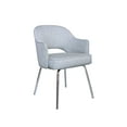 thumbnail image 6 of Black CaressoftPlus Modern Side to Dining Chair in Gray Linen, 6 of 9