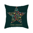 thumbnail image 1 of Matsuzay Funda de almohada decorativa navideña para el hogar, funda de cojín con diseño de árbol de Papá Noel y Reno, adorno de Feliz Decoración del hogar #3, 1 of 6