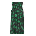 thumbnail image 3 of Abstract maple leaf illustration Spring Summer Dresses for Women Fashion T-shirt Dress Casual Sleeveless Loose Sundress with Pockets, 3 of 5