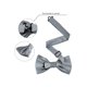 thumbnail image 2 of INSPIRE CHIC Corbata de moño preatado para hombres con juegos de pañuelos a juego para negocios casuales gris oscuro talla única, 2 of 5