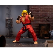 Jada Toys Street Fighter II Ken Action Figure Wave 2 - 6 Tall, Interchangeable Heads, Hands, Fireball Accessory