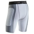 Shock Doctor Padded Men's Baseball Sliding Shorts, White, Adult Small