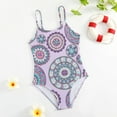 thumbnail image 4 of GYRATEDREAM Girls Swimsuits One Piece Swimsuits Variety of Print Beach Swimwear Bathing Suits for Practice and Competition for 7-8 Years, 4 of 6