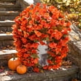 thumbnail image 6 of Scidweet Artificial Fall Hanging Flowers Outdoors, 4 Pcs Autumn Fake Faux Bougainvillea Silk Flowers Plants UV Resistant Fall Decorations for Home Garden Balcony Yard Front Porch Decor, Orange, 6 of 7