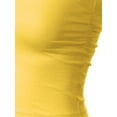 thumbnail image 5 of MixMatchy Women's Solid Casual Summer Side Shirring Scrunched Double Layered Tube Top, 5 of 6