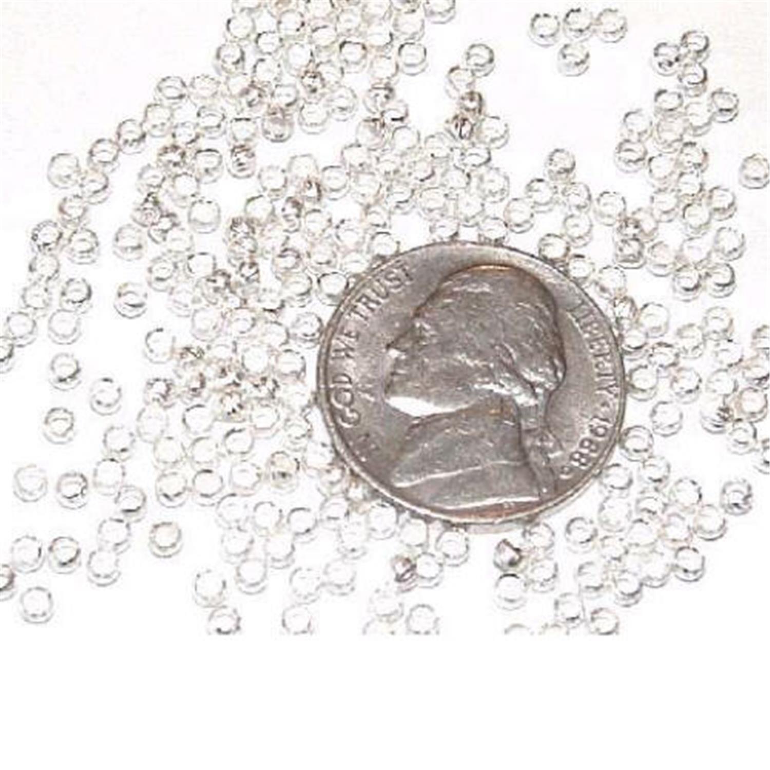 Silver Plated Crimp Beads 2x1mm Silver Crimps Pack of 100