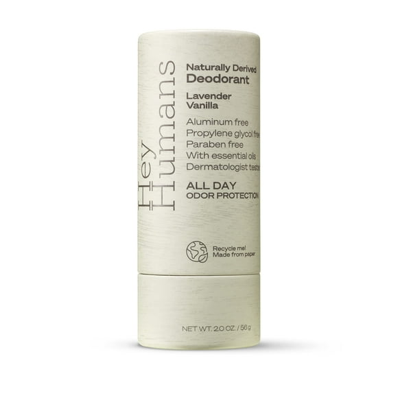 Hey Humans Desodorante de origen natural, lavanda y vainilla, 2 oz (paquete de 1)