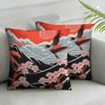 thumbnail image 2 of COMIO Crane Pillow Covers Set Of 2 Japanese Style Throw Pillow Covers Cherry Blossoms Pattern Cushion Covers For Adult Women Girl Japanese Traditional Pattern Decorative Accent Pillow Cases, 2 of 6