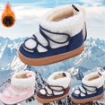 thumbnail image 1 of NOKIO Bottes de Neige pour Enfants Antidérapantes Chaussures de Randonnée d'Hiver / Bottillons d'Extérieur Épais et Imperméables pour Garçons Filles 1-5 Ans Design Flocon de Neige Chaud, 1 of 9