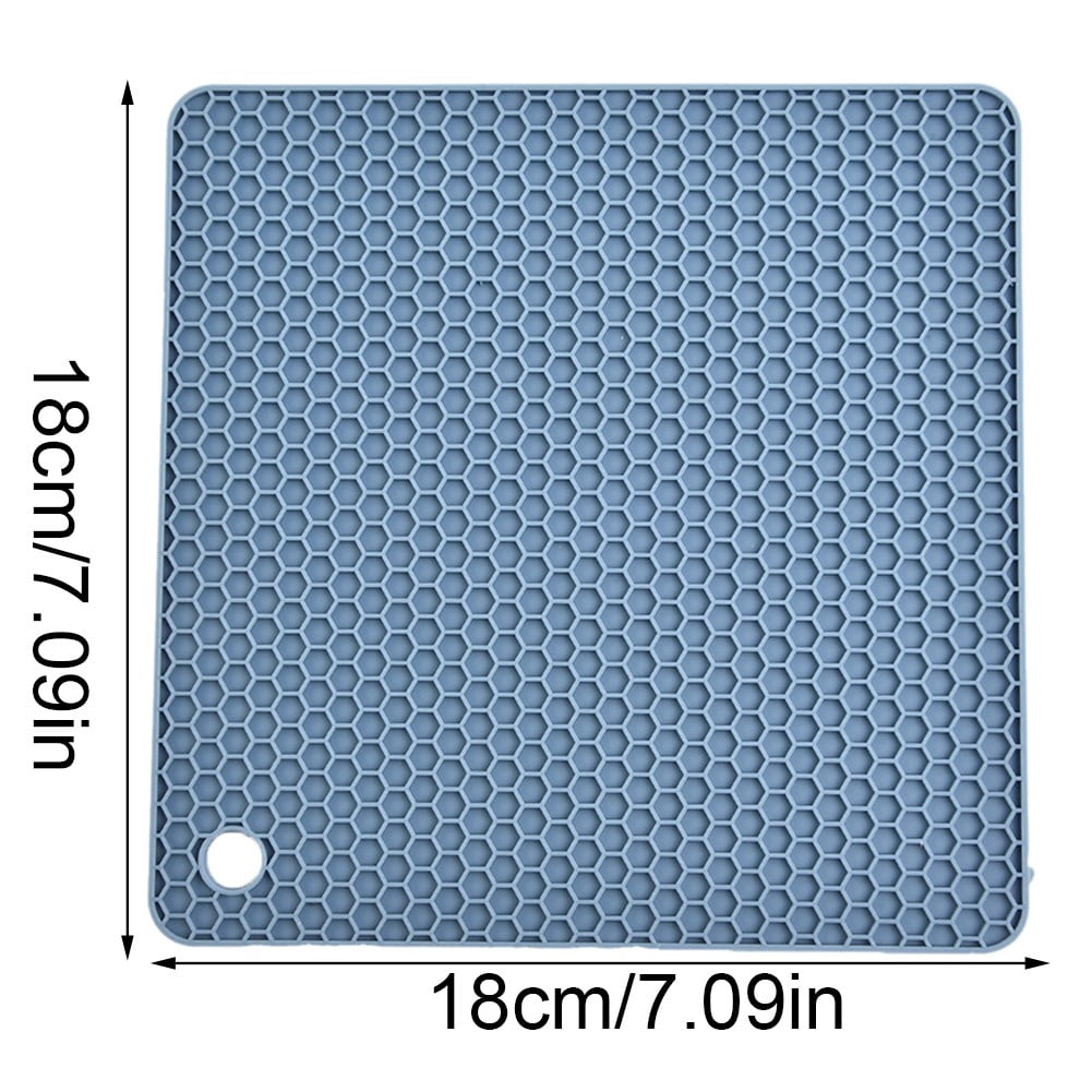 Lot Dessous De Plat Silicone Antidérapant 18/24/30 Cm - Résistant Chaleur 250°C - Bleu 24 Cm