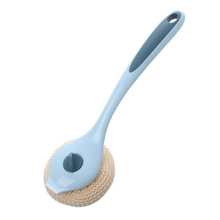 

Cleaning Brush Multifunctional Long Handle Hanging Pan Bowl Kitchen Sink Cleaning Brush For Kitchen Gray