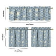 thumbnail image 6 of Kitchen Curtains 24 Inch Short - 3 Panel Set, Mermaid Ocean Underwater Coral Design, Rod Pocket Window Curtain, 100% Polyester, Easy Wash for Farmhouse, Nautical Kitchen, Bathroom, 6 of 6