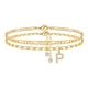 thumbnail image 1 of Pulsera Ursteel con Inicial, Ajustable, Chapada en Oro de 14K, 27 cm, 1 of 6