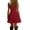 Red, variant on Kezqiaxn Summer Dresses for Women 2026 Spaghetti Strap Sleeveless V-Neck Vacation Ruffled Dress Women's Clothing