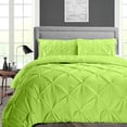 thumbnail image 1 of SGI Bedding 100% Egyptian Cotton 3PC Pinch Duvet Cover Calking Parrot Green, 1 of 7