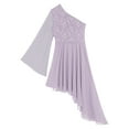 thumbnail image 6 of iiniim Women Asymmetrical Praise Dance Tunic Overlay Liturgical Dance Overlay Church Worship Dance Light Purple S, 6 of 7