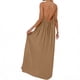 thumbnail image 3 of Vestido de Verano Casual de Mujer Cuello Redondo Sólido sin Mangas Mini Sling Vestido sin Espalda para las Mujeres, 3 of 5