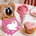 thumbnail image 6 of Valentine's Day Party Supplies - 20-Piece Glitter Heart Disposable Tableware Set with Pink Tissues for Romantic Dinners, 6 of 6