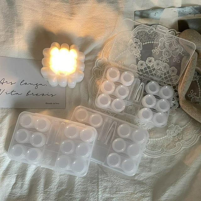 6 Paires de Boîtes de Rangement pour Lentilles de Contact, Boîtes de Voyage Portables pour Lentilles de Beauté Transparentes
