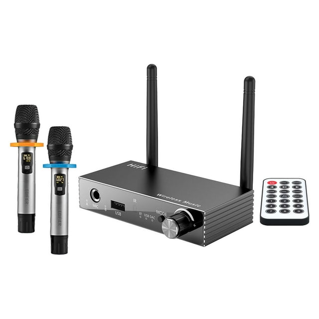 Receptor de audio Bluetooth con control remoto y reducción de ruido inteligente HiFi Con 2 micrófonos