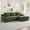 Green, variant on Muumblus L-Shaped Modular Sectional Sofa with Chaise, Boneless Deep Seat Cloud Couch, No Assembly Corduroy Sleeper Sofa for Living Room, Dark Gray(Right Facing Chaise)