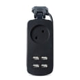 thumbnail image 1 of Power Strip 1200W Extensión eléctrica Socket Office Hotel 4 puertos Teléfono móvil USB Cargador de viaje Adaptador de carga de viaje Suministros de casa 1 zócalo, negro Inevent HA010016-02B, 1 of 6
