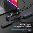 thumbnail image 3 of Powered USB Hub, USB 3.2 Gen 2, 10Gbps Fast Data Center with 5V 3A Power Adapter, 4 USB-A and 3 USB-C Ports, Support BC1.2 Charging (7-port USB 3.2 hub), 3 of 8