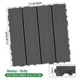 thumbnail image 6 of 9 PCS Heavy-duty  Recyclable Wood-plastic Interlocking Deck Tiles 11.8" X 11.8" Waterproof Outdoor And Indoor Flooring For Patio Balcony Porch Backyard Bedroom Gray, 6 of 8