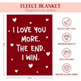 thumbnail image 3 of Manta polar Blanket WRAPIX I Love You More, 152 x 203 cm, 3 of 7
