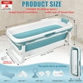 thumbnail image 5 of 51" Portable Folding Bathtub, Soaking Bath Tub for adult, Foldable Tub with Thermal Cover, Massage Roller, Hollow Hand Holes, Freestanding Large Collapsible Tub Lorelo, 5 of 10