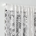 thumbnail image 4 of WARM HOME DESIGNS Pair of 2 Ivory Color Sheer Lace French Door Curtain Panels are 30 Inch Wide by 40 Inches Long. Scalloped Doorway Sidelight Curtains Come with 2 Matching Tie-Backs., 4 of 5