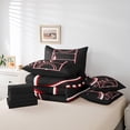 thumbnail image 4 of YST Ensemble de Couette Sport Néon Rouge Lumineux, 7 Pcs, Taille Simple, 4 of 4