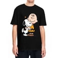 thumbnail image 2 of Camiseta de hombre de Peanuts Charlie Brown y Snoopy con corazón, dibujos animados Y2K, algodón puro, camisetas de verano con cuello redondo, ropa de talla grande, 2 of 5