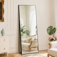 thumbnail image 1 of EDX Black 64"x21" Rectangular Full Length Mirror with Metal Frame, Full Body Floor Mirror, Free-Standing Wall-Mounted Hanging, 1 of 7