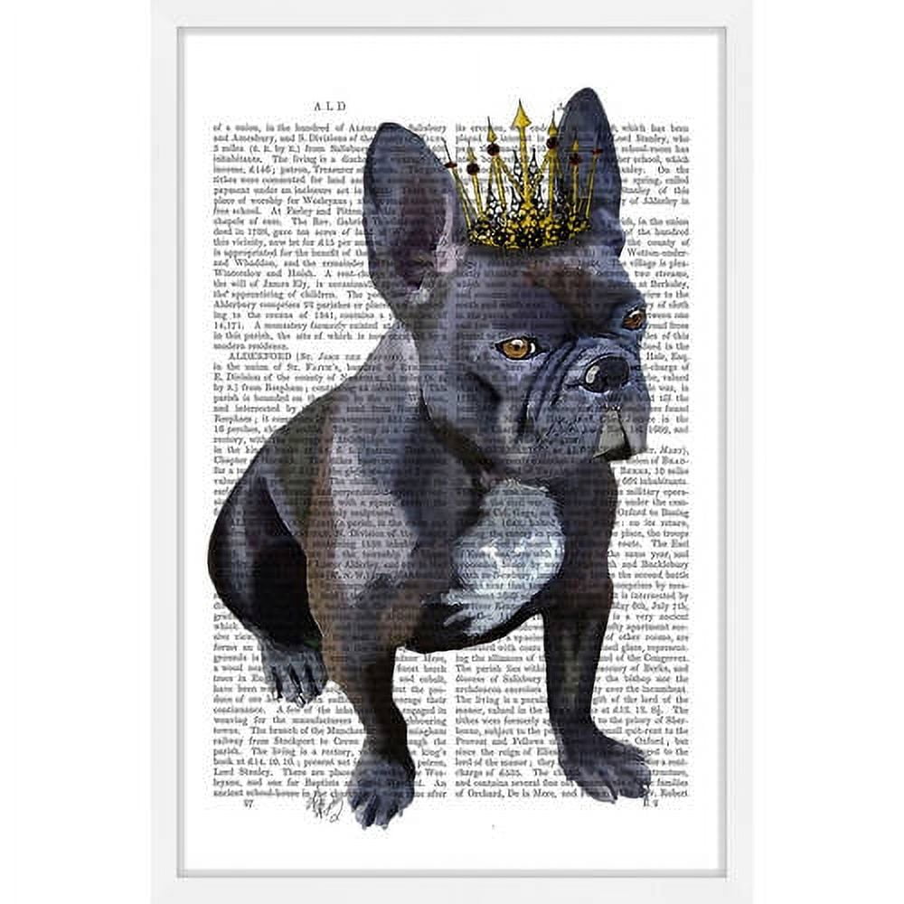 Marmont Hill "French Bulldog King" Framed Painting Print