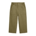 thumbnail image 6 of Perfectbot Women's High Waisted Wide Leg Capri Pants - 3/4 Length Loose Fit Casual Cotton Blend Trousers, 6 of 8