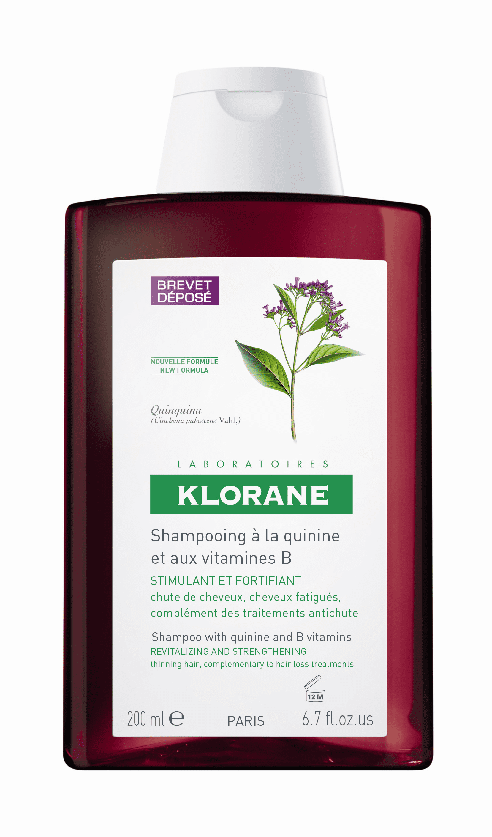 Klorane Shampoo with Quinine and B Vitamins, 6.7 Oz