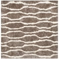 thumbnail image 3 of SAFAVIEH Barcelona Melinda Geometric Shag Area Rug, Silver/Ivory, 5' x 5' Square, 3 of 7