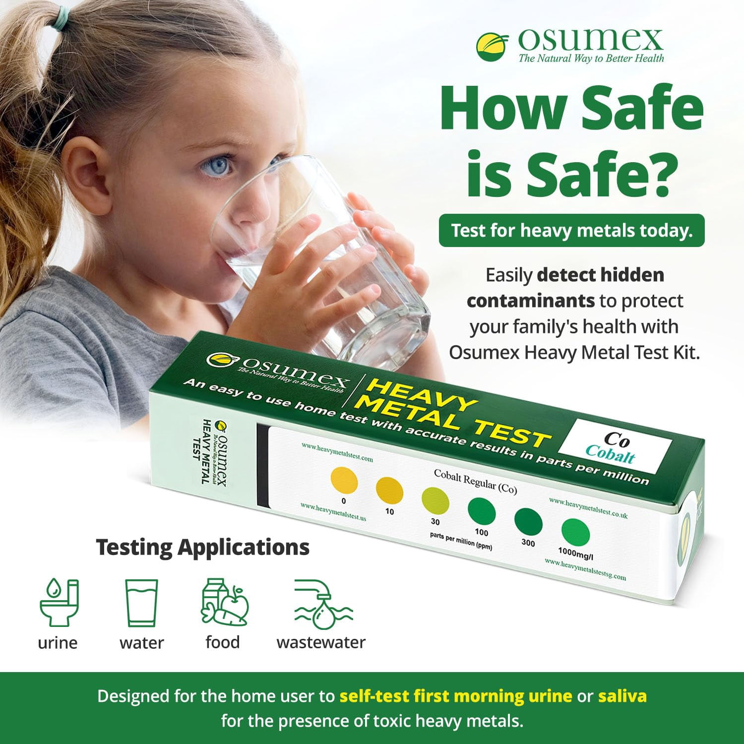 Heavy Metal Test Kit Cobalt Regular Kit 1 Pack - Water Tester for Drinking Water, Food, Urine, & Other Materials, Heavy Metals Test Kits for Humans, at Home Testing Kits, Home Testers for Metals