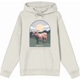 thumbnail image 2 of Western Howdy Cow Adult Sand Long Sleeve Hoodie-3XL, 2 of 3
