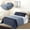 Blue, variant on All American Collection Printed Microfiber Bedspreads, Curtain Set, 3-Pieces