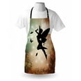 thumbnail image 3 of Nature Apron Black Fairy with Angel Wings Butterflies and Sun like Alluring Round Artwork Print, Unisex Kitchen Bib Apron with Adjustable Neck for Cooking Baking Gardening, Multicolor, by Ambesonne, 3 of 3