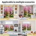 thumbnail image 5 of Nature Pink Green Kitchen Curtains Window Panels, Spring Country Oil Painting Flower Tree Insulated Window Treatment Curtain, Grommet Curtains for Bedroom/Living Room/Bathroom, 2 Piece 52"Wx72"L, 5 of 8