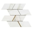 thumbnail image 6 of The Tile Life Stately Avenue Calacatta Gold Polished Porcelain Mosaic Wall Tile, 11 x 12 in, 6-Piece, 6 of 14