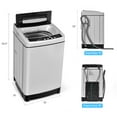 thumbnail image 2 of Gymax Compact Full-automatic Washing Machine Laundry Washer w/ 11 lbs Capacity Grey, 2 of 10