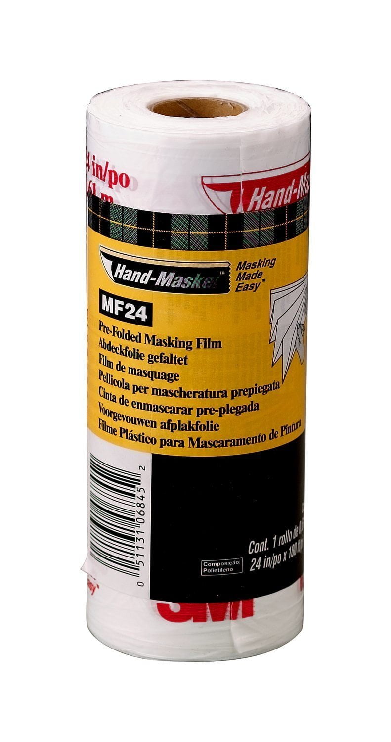 3M MF24 24' x 180' Hand-Masker Pre-Folded Masking Film Plus