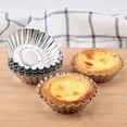 thumbnail image 2 of COM1950s Fluted Baking Cups, 30 Pack Aluminum Muffin Pans, Non-Stick for Even Baking, Dessert Making, 2 of 9